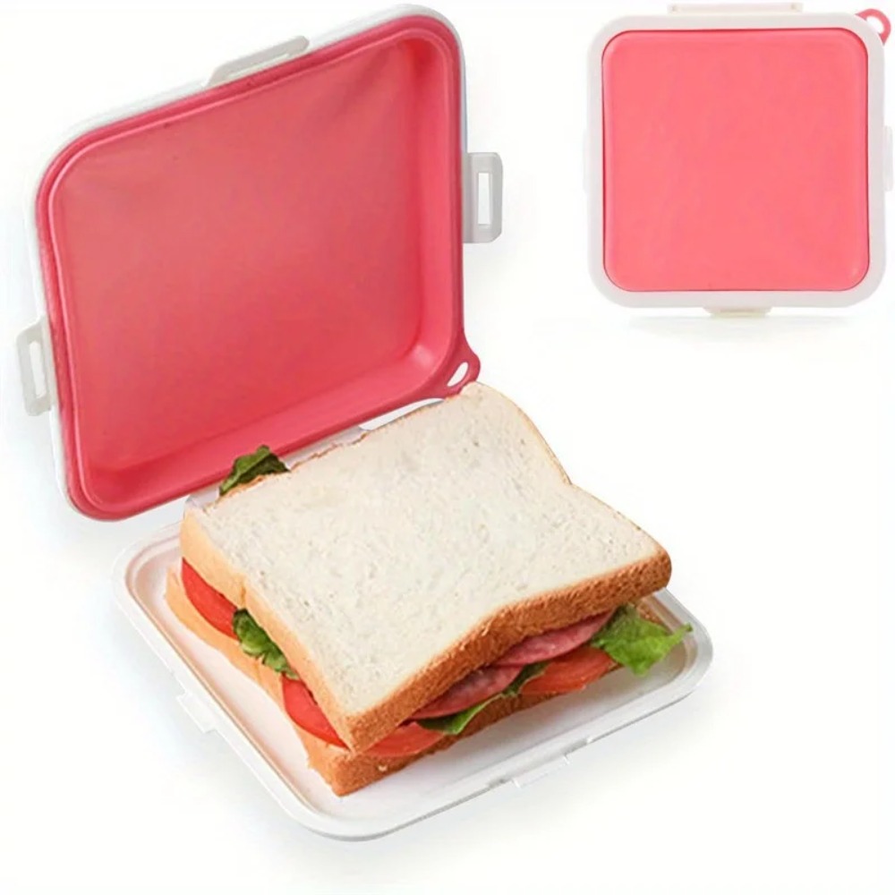 Food Snacks For Picnic - Silicone Sandwich Storage Box Sandwich Containers