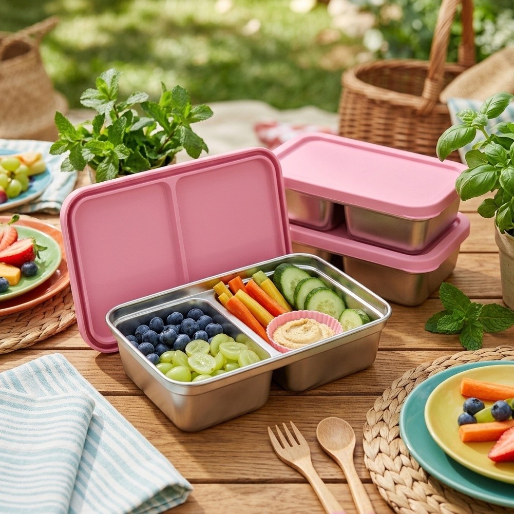 Stainless Steel Toddler Lunch  - огляд і ціна Food Snacks For Toddlers