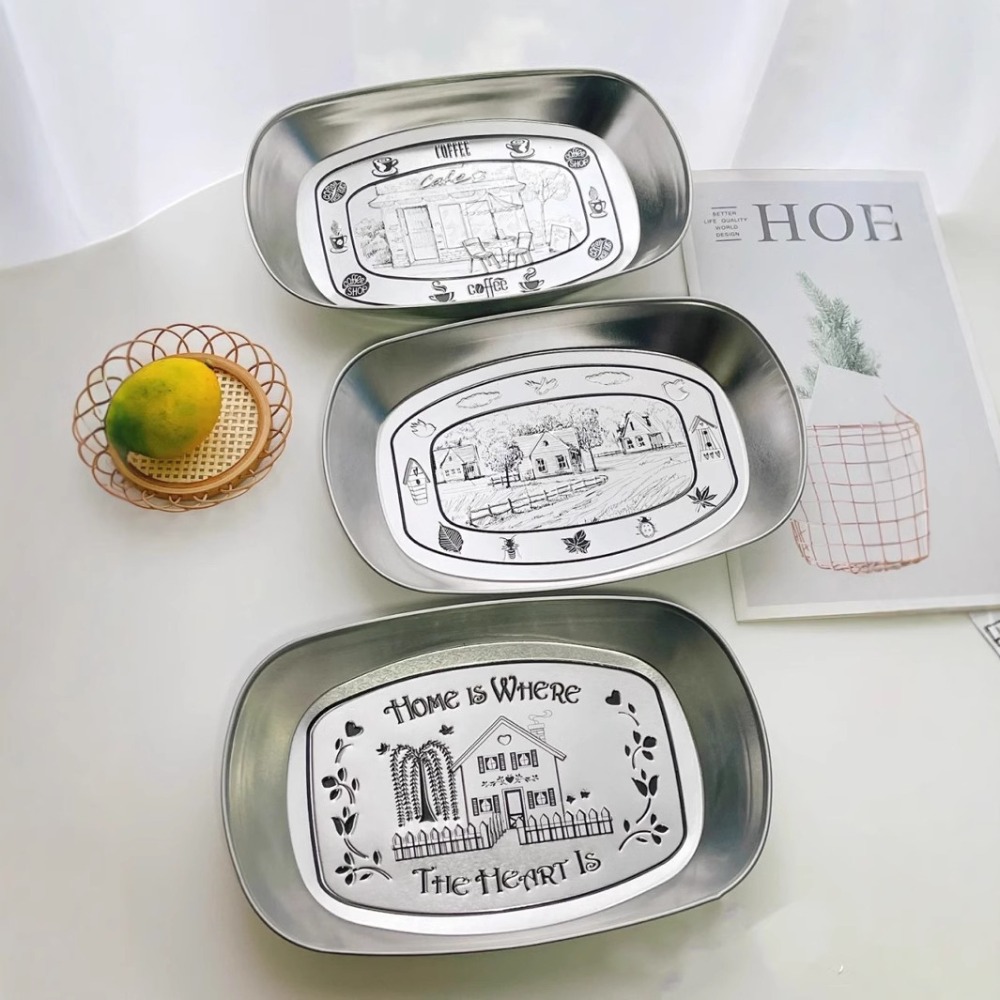 2PCS Vintage American Tin Tray - огляд і ціна Food Snacks For Picnic