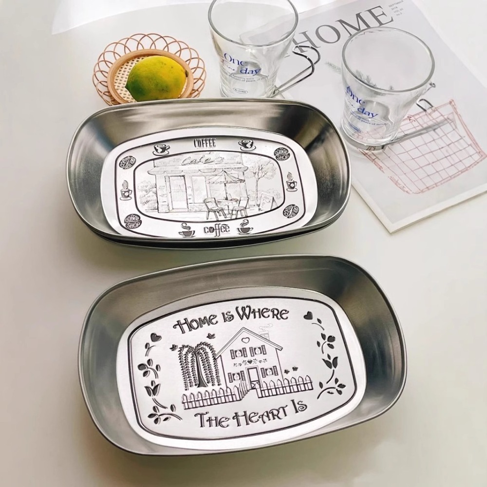 2PCS Vintage American Tin Tray - огляд і ціна Food Snacks For Picnic