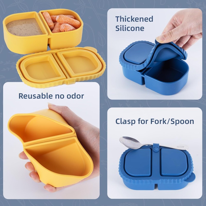 Reusable Silicone Snack Contai - огляд і ціна Food Snacks For Picnic