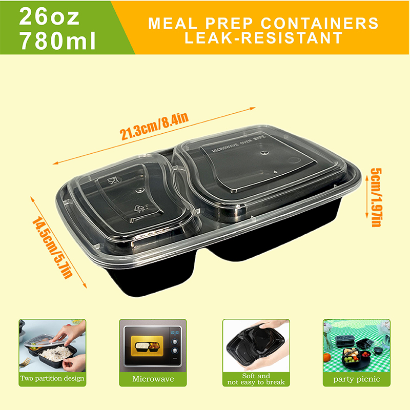 10/40 Pack 26 oz Two-Compartme - огляд і ціна Food Snacks For Picnic