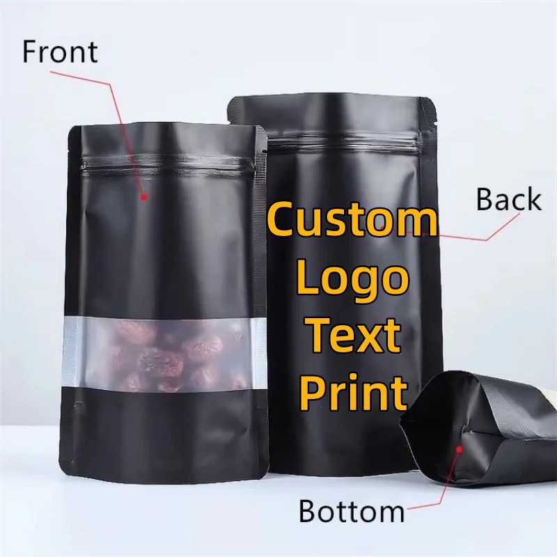 100PCS Stand-up Matte Black Al - огляд і ціна Food Like Snacks