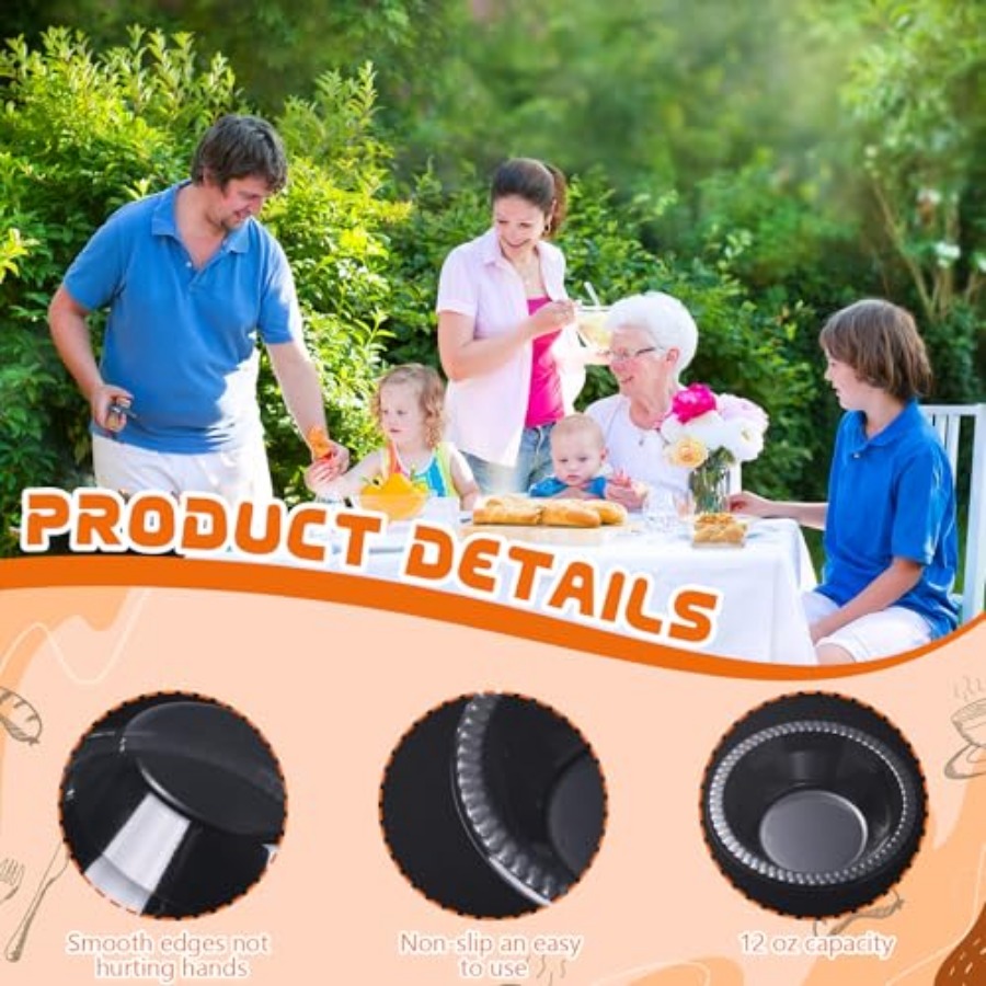 30 Pack 12 oz Disposable Plast - огляд і ціна Food Snacks For Picnic