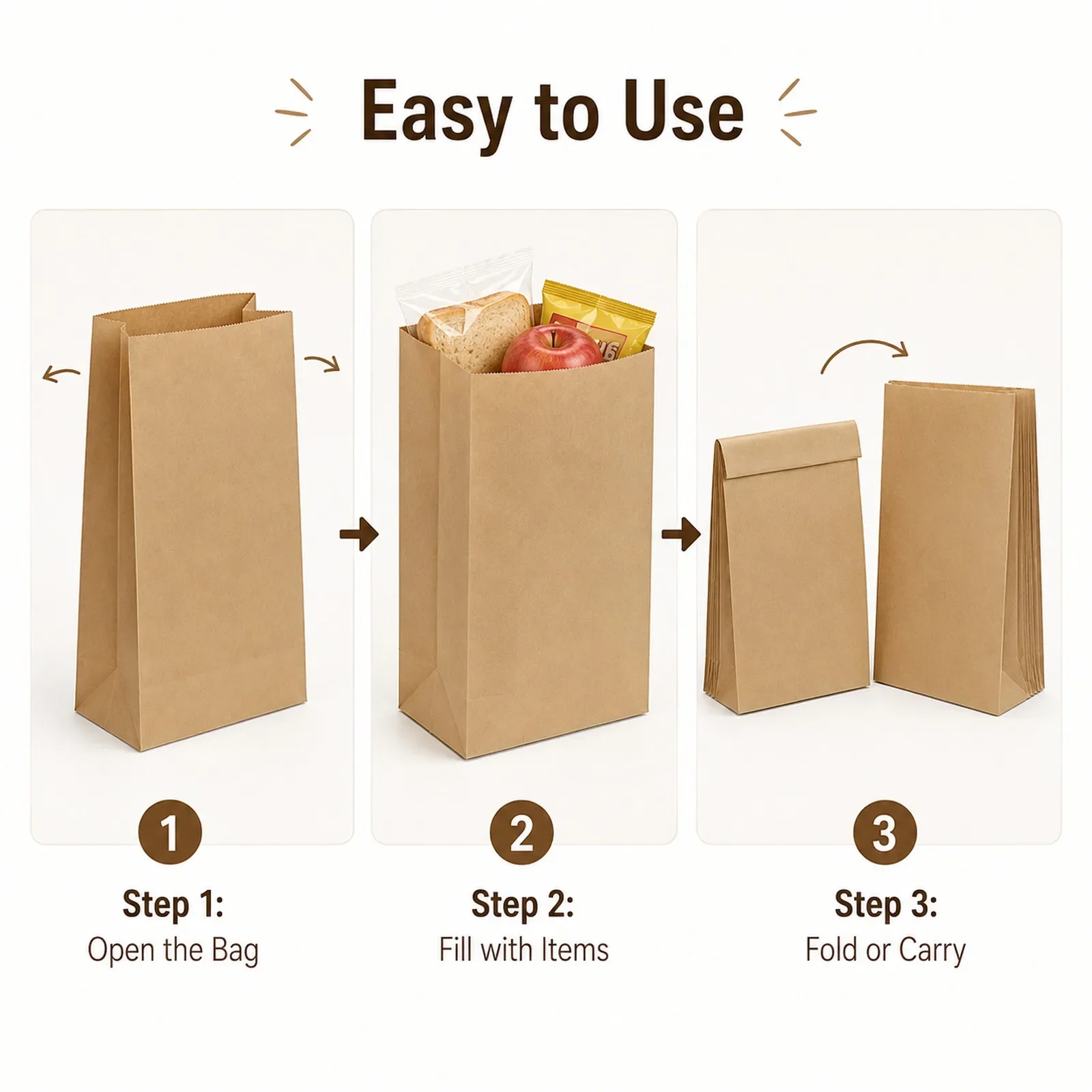 10-30Pcs Small Brown Kraft Pap - огляд і ціна Food Like Snacks
